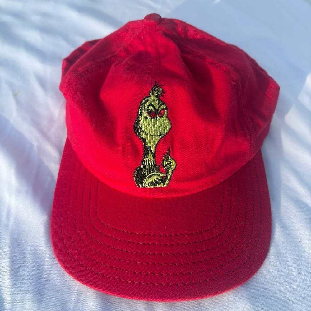 VTG 1994 Dr Seuss The Grinch Flipping Bird Middle Finger Snapback Made In USA